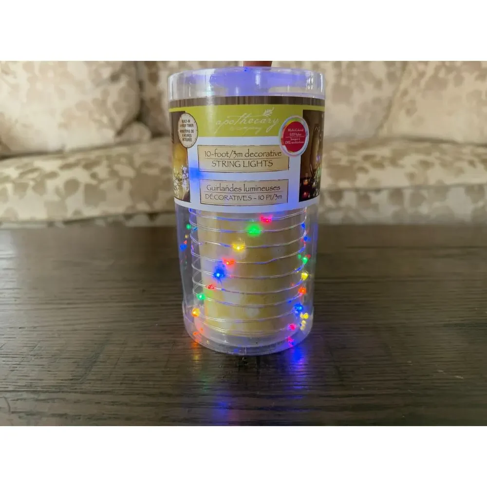 Apothecary & Company 10-Foot Multicolor LED Decorative String Lights